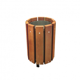 Corbeille  ronde Vigo bois exotique – 48  litres - sans couvercle