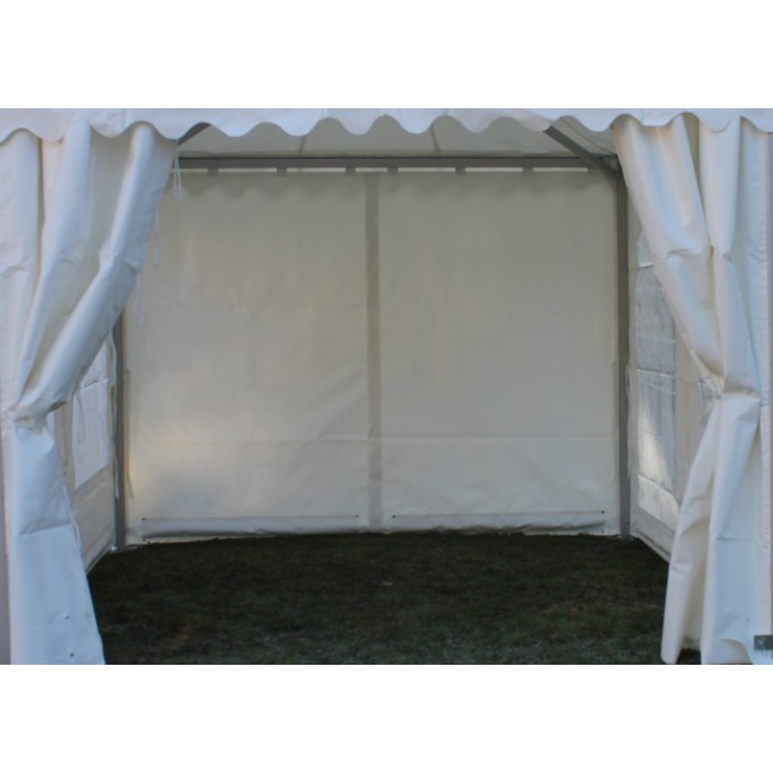 Rideau plein blanc largeur 3 m x hauteur 2,2 m pour tente Garden 9m²