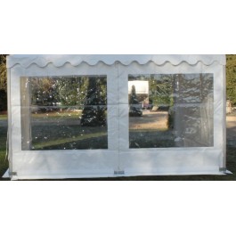 Rideau fenêtre cristal largeur 5 m x hauteur 2,2 m pour tente alu Garden 25m²